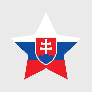 Slovakia flag vector icon Illustrazione stock