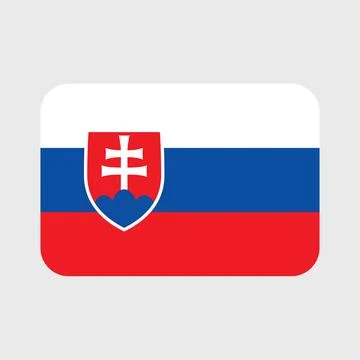 Slovakia flag vector icon 스톡 일러스트