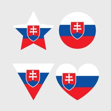Slovakia flag vector icon 库存插图