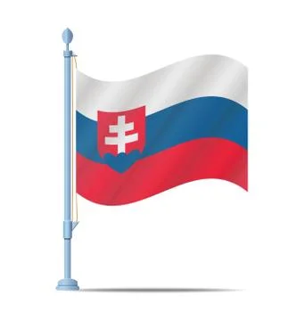 Slovakia flag vector Stock Illustration