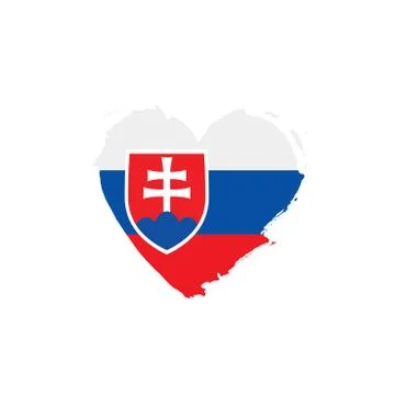 Slovakia flag, vector illustration Stock Illustration