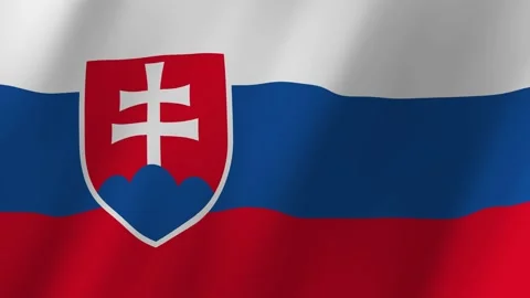 Slovakia flag waving animation Video stock 222490113