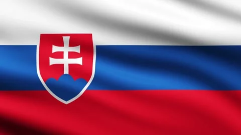 Slovakia flag waving full screen background animation Stock Footage 265708313