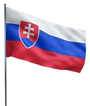 Slovakia Flag Waving Stock Illustration