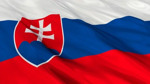 Slovakia flag waving. Seamless Vídeo Stock 48686195