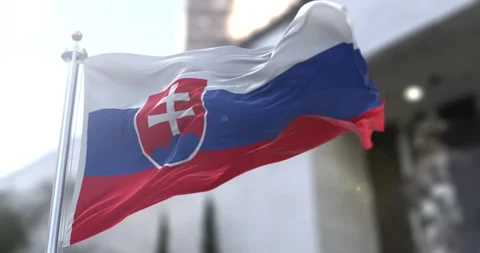 Slovakia-flag-waving-seamless-loop-4k-60fps Stock Footage 331079565