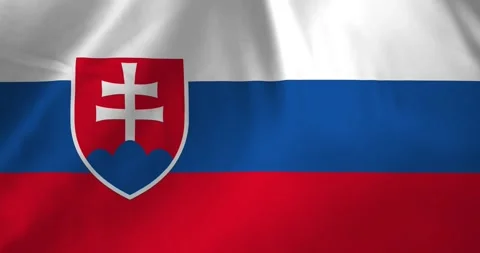 Slovakia flag waving with the wind background loop video animation Video stock 327173495