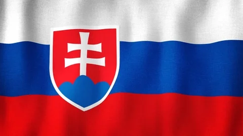 Slovakia flag waving in the wind Stock-Footage 102460259