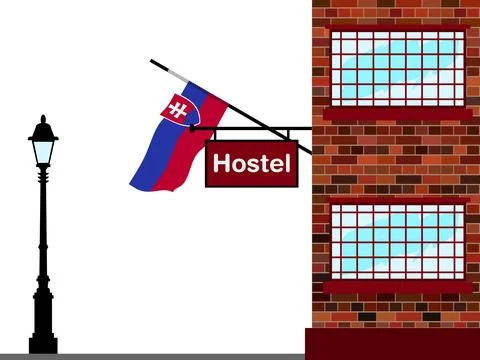 Slovakia Hostels Vector Illustration Stock Illustration