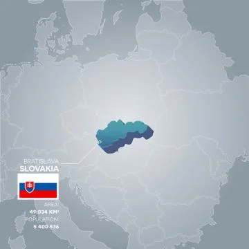 Slovakia information map. Stock Illustration