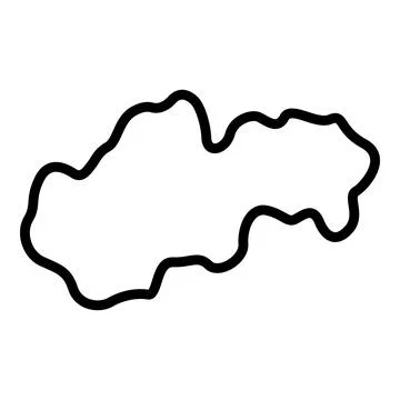 Slovakia landmark icon outline vector. Slovak map Stock Illustration