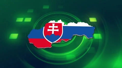 Slovakia Map and Flag Background 스톡 동영상 344029783