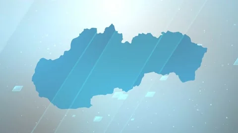 Slovakia Map Background Stock Footage 197954982