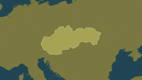 Slovakia map - extract. Border. Pattern. Stock Footage 273394481