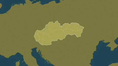 Slovakia map - extract. Regions. Pattern. Video stock 241693003
