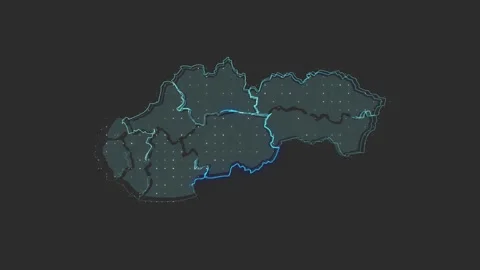 Slovakia map Stock Footage 169457610