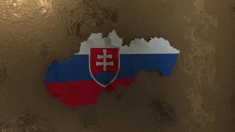 Slovakia Map Stock Footage 277926691