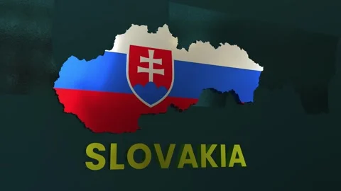 Slovakia Map Stock Footage 279764574