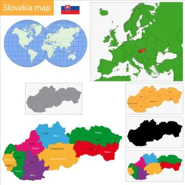Slovakia map Stock Illustration