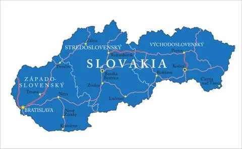 Slovakia map Stock Illustration