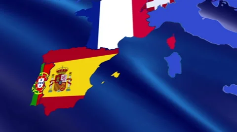 Slovakia. Map over Europe. Motion Graphics Stock Footage 68056293