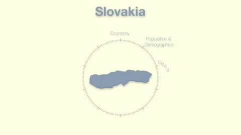Slovakia MAP revealingmotion graphics data elements Stock Footage 339878091