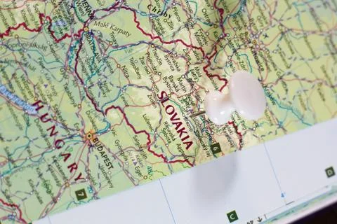 Slovakia on the map of the world. Stock Photos