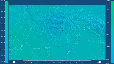 Slovakia - minimum temperature, raw data Stock Footage 92174996
