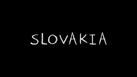 Slovakia name appearing with a scribble animation effect Stock Footage 329676505