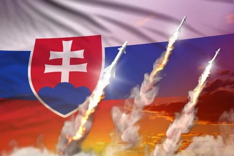 Slovakia nuclear missile launch 스톡 일러스트