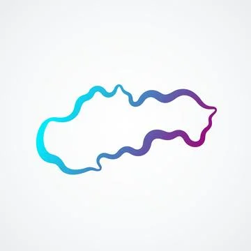 Slovakia - Outline Map Stock Illustration
