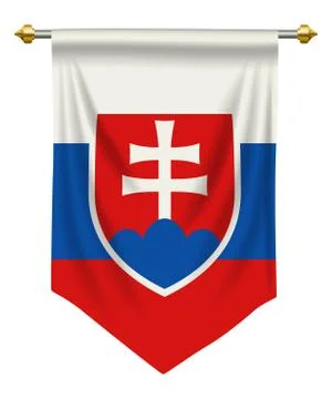Slovakia Pennant Stock Illustration