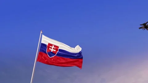 Slovakia rend sky airforce Video stock 139493352