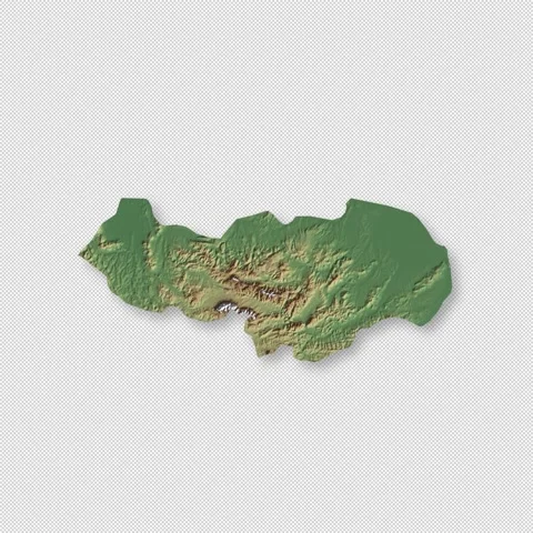 Slovakia Rotating 3D Relief Map Seamless Loop, Alpha Channel 4K Видео 340701110