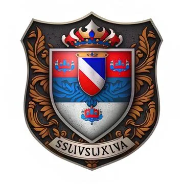 Slovakia shield national flag country symbol coat of arms Stock Illustration