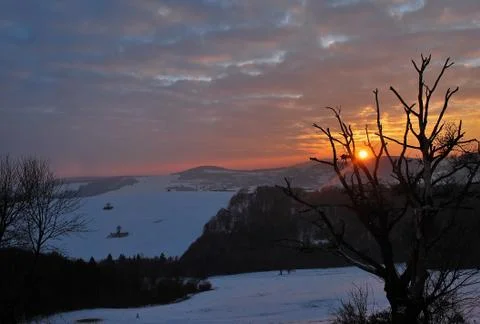 Slovakia - sunset in the mountains Foto stock