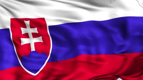 Slovakia Waving Flag Background Stock Footage 204133132