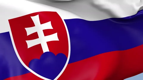Slovakia Waving Flag Background Loop Stock Footage 64228002
