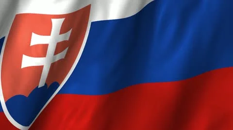 Slovakia Waving Flag Stock Footage 12360092