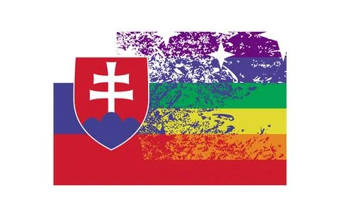 Slovakian flag Illustrazione stock