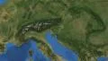 Slovenia. 3d earth in space - zoom in on Slovenia contoured 4k 4k or 4k+ Resolution