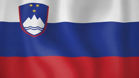 Slovenia animated flag. Seamless loop. 4K Stock Footage 145460197