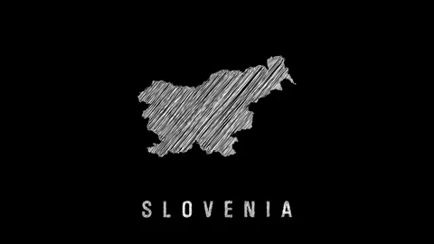 Slovenia country map scribble drawing animation 스톡 동영상 328313663