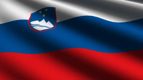 Slovenia flag close up Video stock 5090320