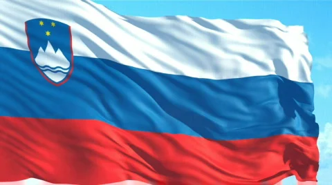 Slovenia flag Stock Footage 622986