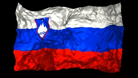 Slovenia flag Stock Footage 110854748