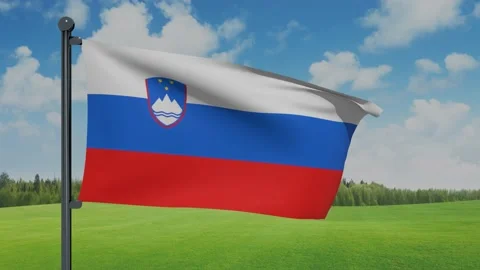 Slovenia Flag Stock Footage 153255856