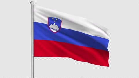 Slovenia Flag Video stock 210877499