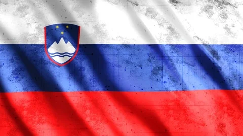 Slovenia Flag Grunge  Stock Footage 123894146