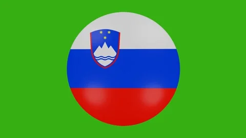 Slovenia flag icon Stock Footage 150557196
